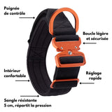 Collier Tactique 5cm – Signature – Hot Orange - Dog De Rue