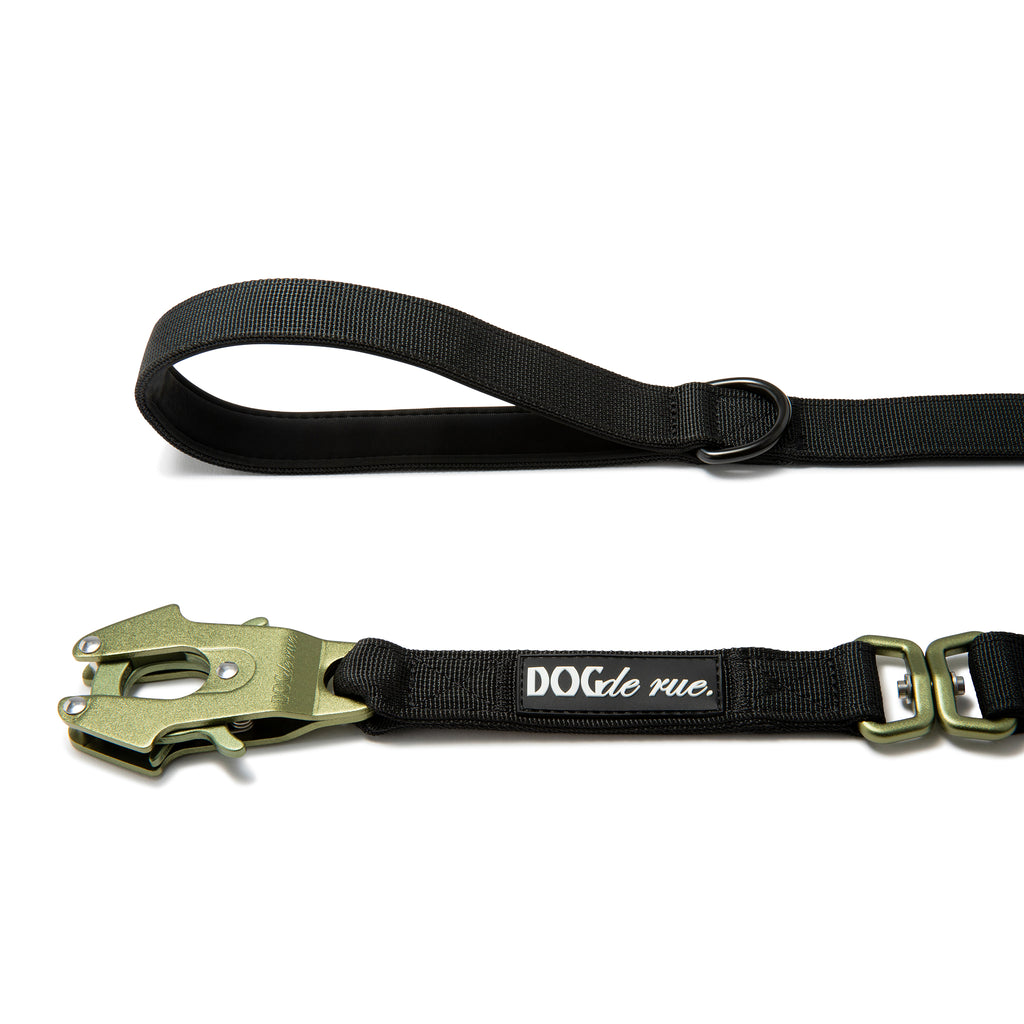 laisse tactique dogderue signature army green clip poignée