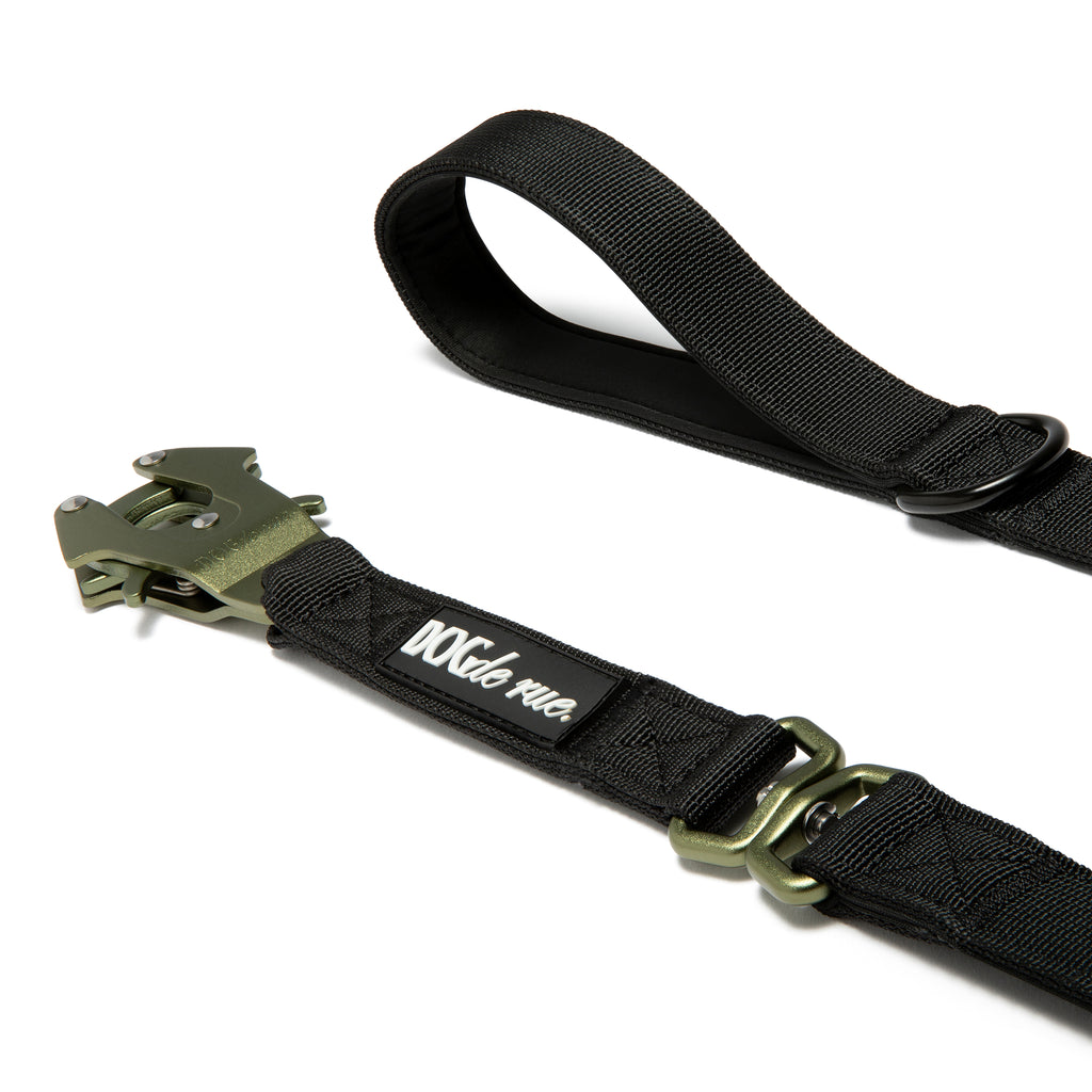 laisse tactique dogderue signature army green poignee inclinee