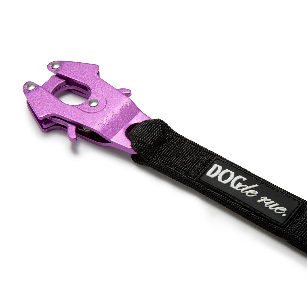 laisse tactique dogderue signature magic purple logo incliné