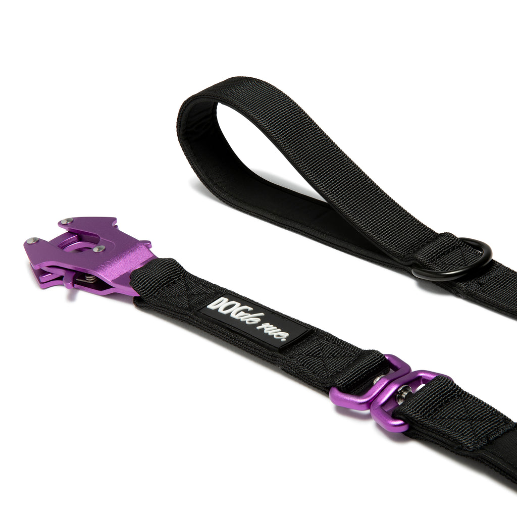 laisse tactique dogderue signature magic purple poignee inclinee