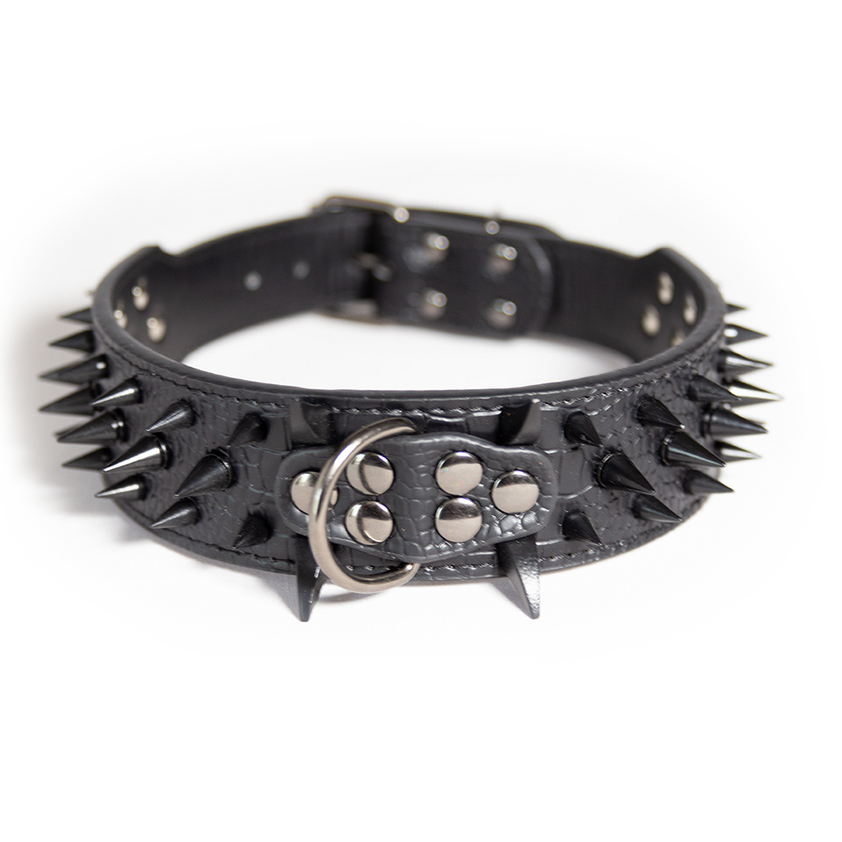 Collier à clous pour chien Noir Clous noirs DogDeRue Dog De Rue