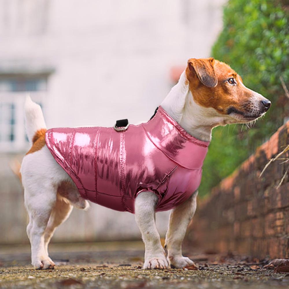 Doudoune pour chien - Brillante - Rose - modele petite taille