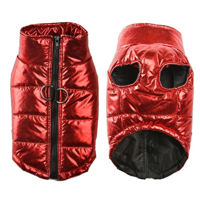 Doudoune pour chien - Brillante - Rouge - Face dos